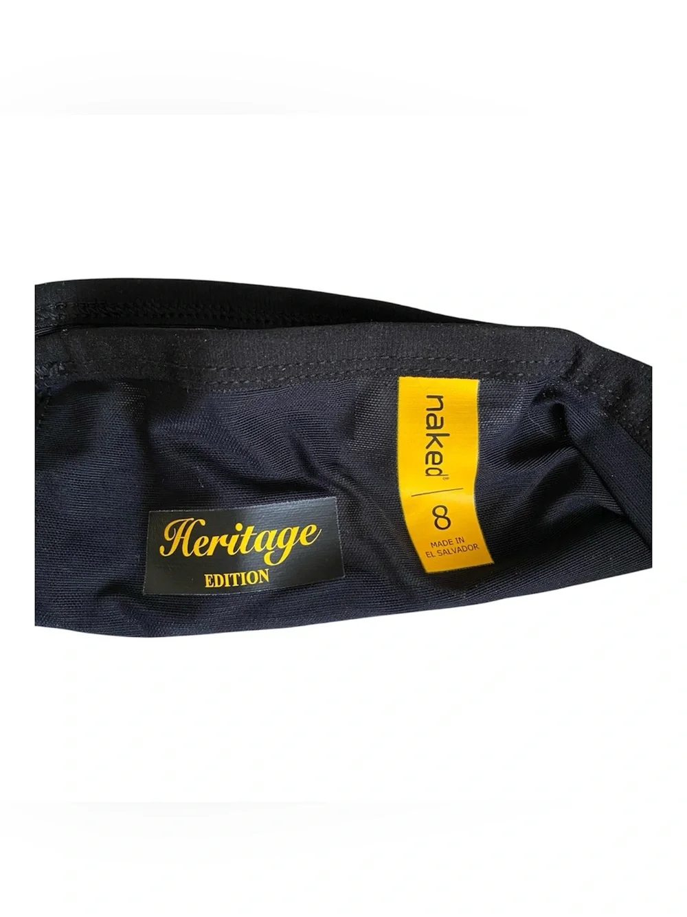 NAK Black Running Waist Belt with Yellow Heritage Tags - Naked Running Band